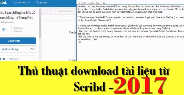 Thủ thuật download tài liệu từ Scribd (bài 1)