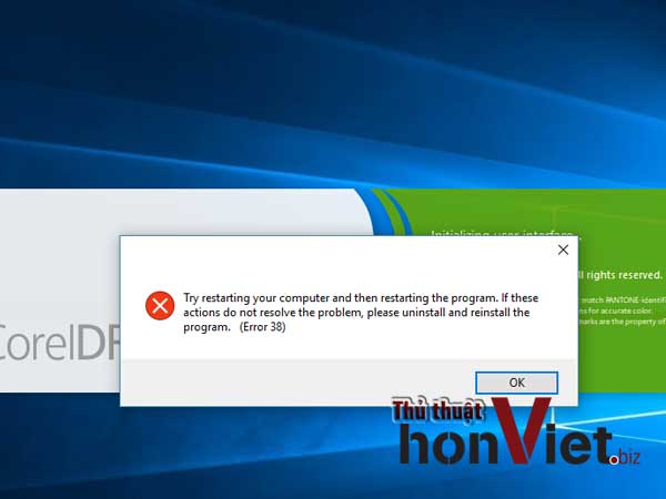 Khắc phục lỗi khi sử dụng Corel Draw X7