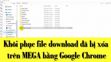 Hướng dẫn khôi phục file download đã bị xóa trên MEGA bằng Google Chrome