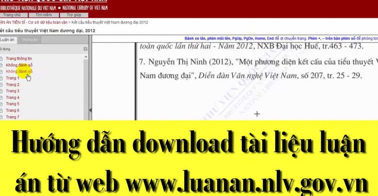 Hướng dẫn download tài liệu từ Thư viện quốc gia Việt Nam