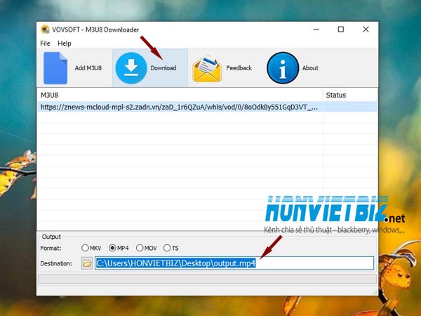 Thủ thuật HonVietBIZ | Hướng dẫn mở và download file M3u8