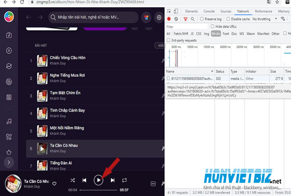 Thủ thuật HonVietBIZ | Hướng dẫn download nhạc và video trên trang ZingMp3